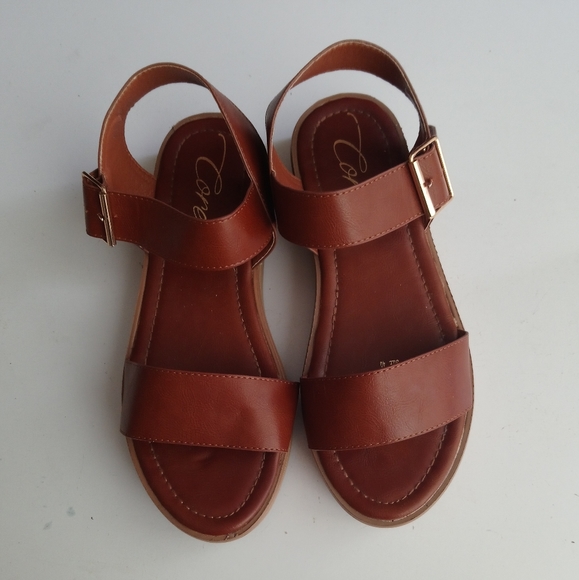 Corelli Brown open toe Flatform sandal 40 - Picture 2 of 9